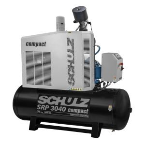 Schulz SRP 3040 Compact Rotary Screw Air Compressor – 40 HP, 150 CFM, 125 PSI, 120 Gallon 3 PH Industrial