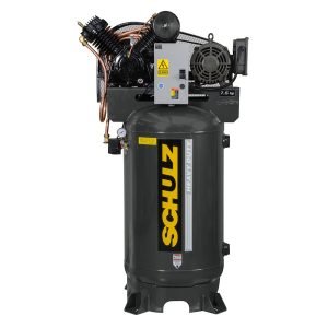 Schulz Vertical Air Compressor, 30 CFM, 175 PSI, 80 Gallon, 7.5 HP, Two-Stage Three Phase