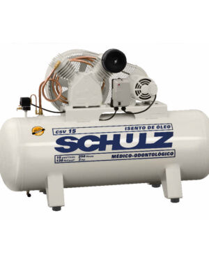 SCHULZ  OILLES AIR COMPRESSOR CSV 20/60 – 5 HP – HORIZONTAL -20 CFM