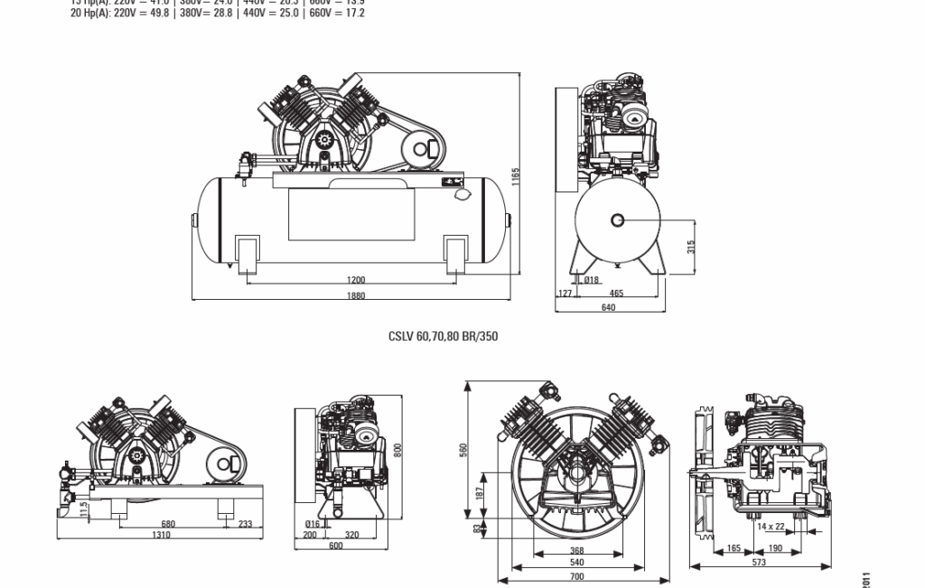 Schulz air compressor pump – mslv 80 bravo – 20 hp -cast iron – 175 psi – 80cfm - Image 4