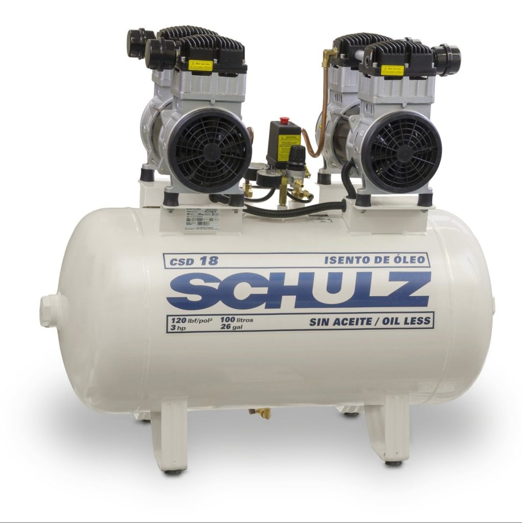 oil free -Schulz oilless csd-18/30 medical air compressor - 3hp 120psi 27 gallon. - Image 5