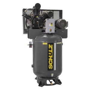 Schulz Vertical Air Compressor, 60 CFM, 175 PSI, 120 Gallon, 15 HP, Three Phase