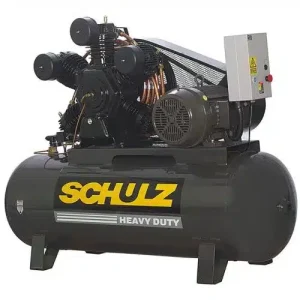 Schulz Vertical Air Compressor, 80 CFM, 175 PSI, 120 Gallon, 20 HP, Three Phase